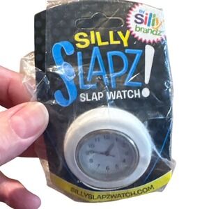 Original Vtg  SillySlapz Watch White Slap Bracelet Digital Time New In Packaging